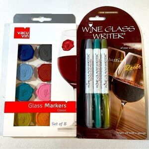 Vacu Vin “Wine Seal” Wine Markers and glass Markers